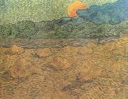 Vincent Van Gogh Evening Landscape with Rishing Moon (nn04) USA oil painting reproduction